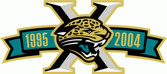 Jacksonville Jaguars 2004 Anniversary Logo iron on paper